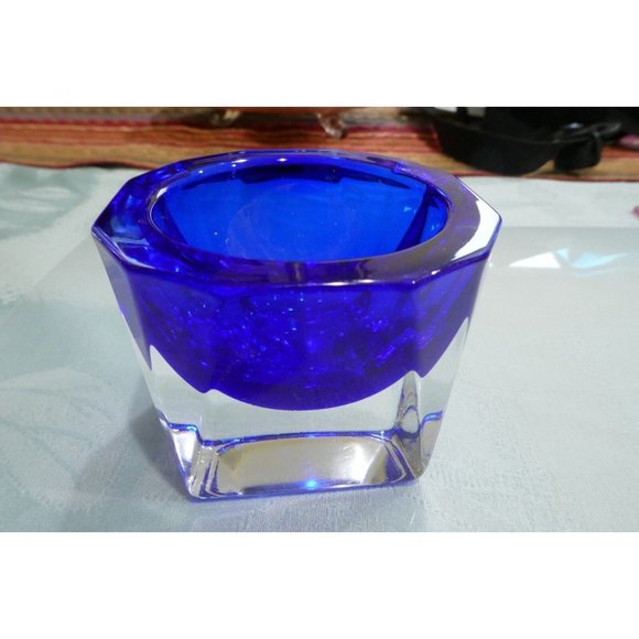 Signed JG Durand Cobalt Blue & Clear Master Salt Etched Signature & Label - Picture 2 of 11